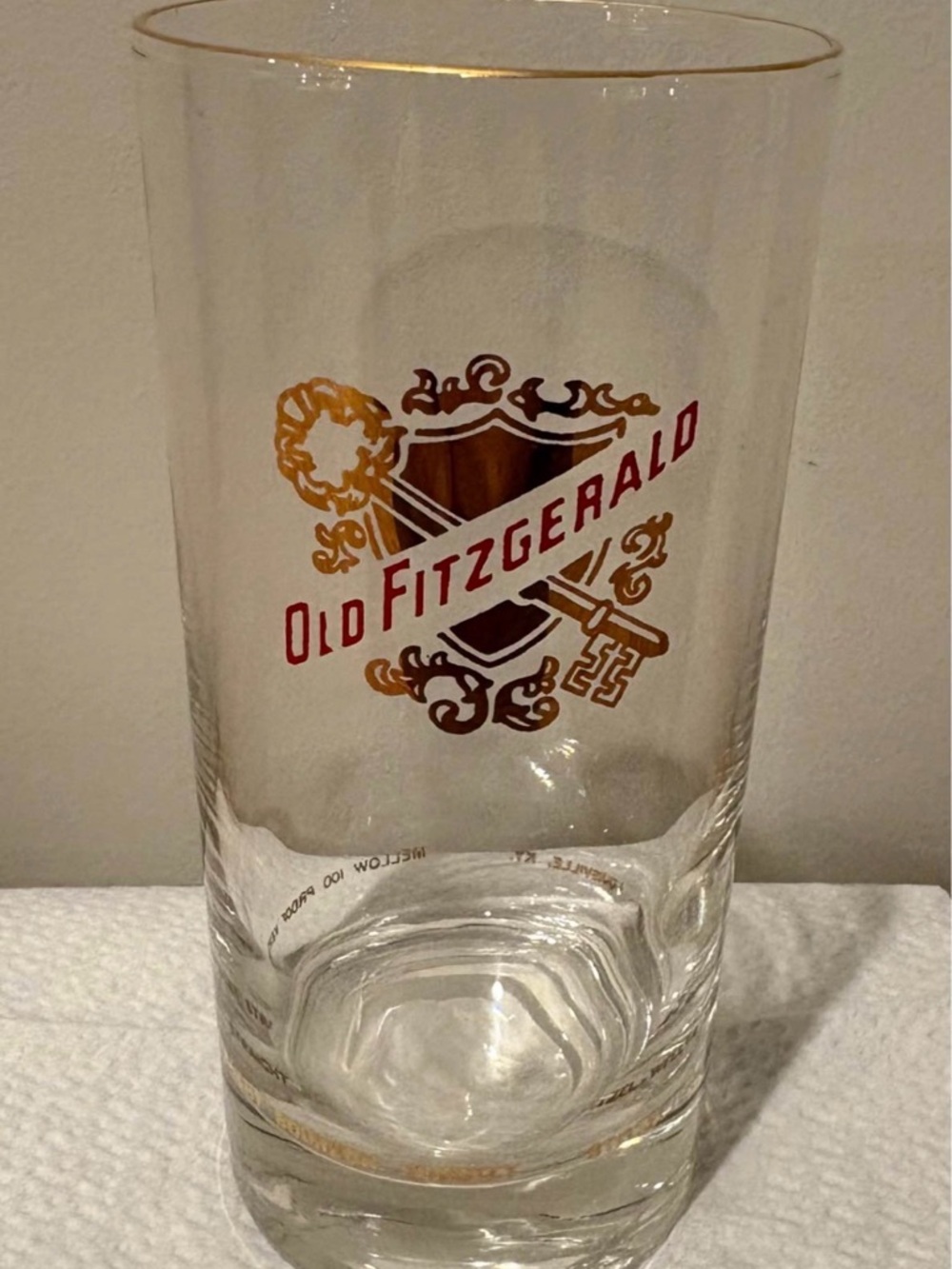 (12 ) Old Fitzgerald" Kentucky straight bourbon whiskey glasses
